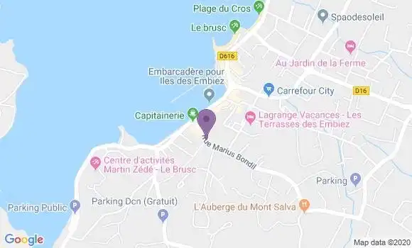 Localisation Banque Postale Agence de Six Fours les Plages Le Brusc