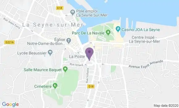 Localisation Banque Postale Agence de La Seyne sur Mer Garibaldi