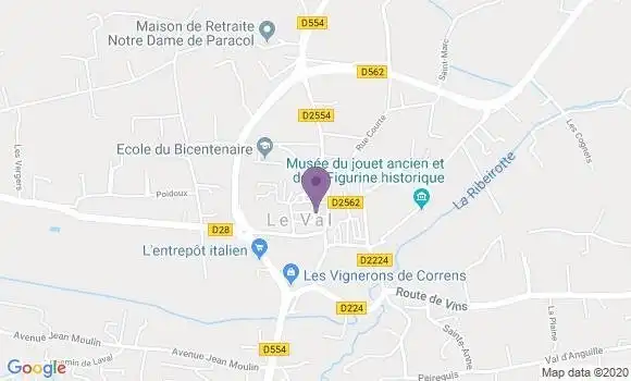 Localisation Banque Postale Agence de Le Val