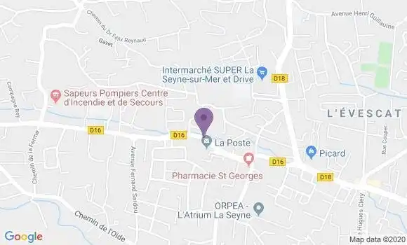 Localisation Banque Postale Agence de La Seyne sur Mer