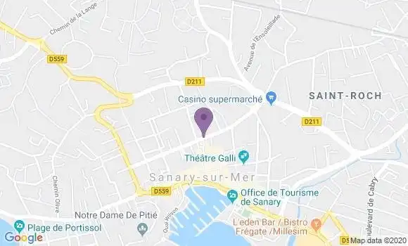 Localisation Banque Postale Agence de Sanary sur Mer