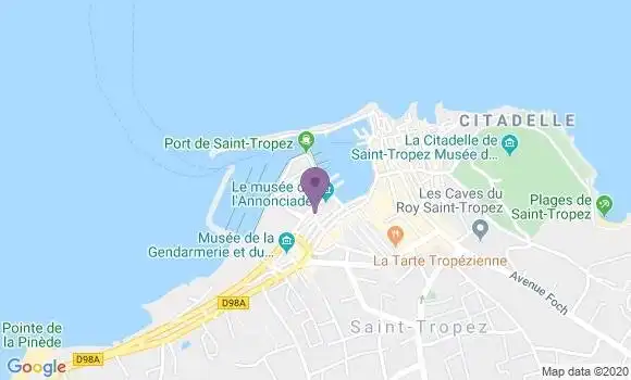 Localisation Banque Postale Agence de Saint Tropez