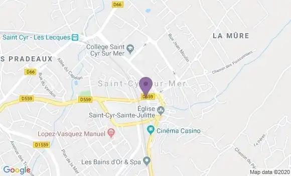 Localisation Banque Postale Agence de Saint Cyr sur Mer