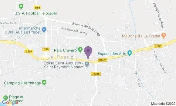 Localisation Banque Postale Agence de Le Pradet