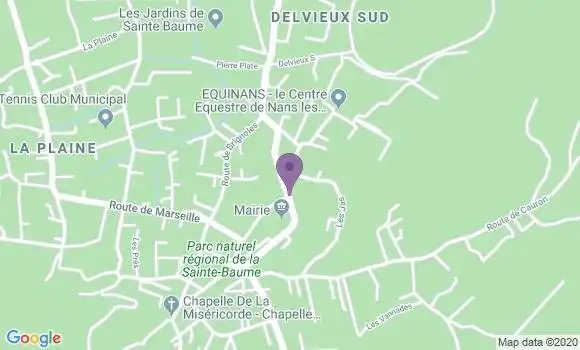 Localisation Banque Postale Agence de Nans les Pins