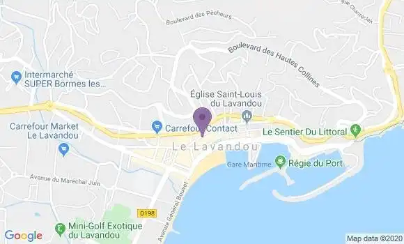 Localisation Banque Postale Agence de Le Lavandou