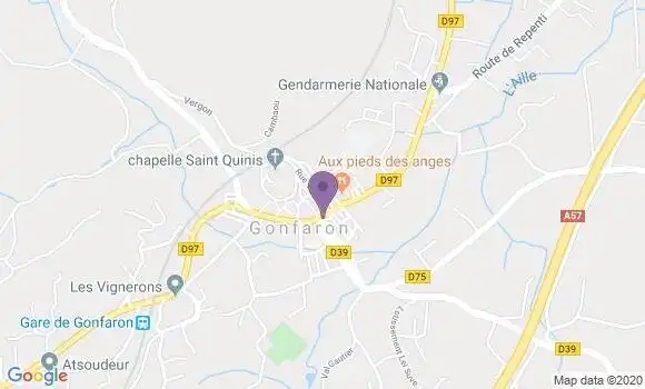 Localisation Banque Postale Agence de Gonfaron
