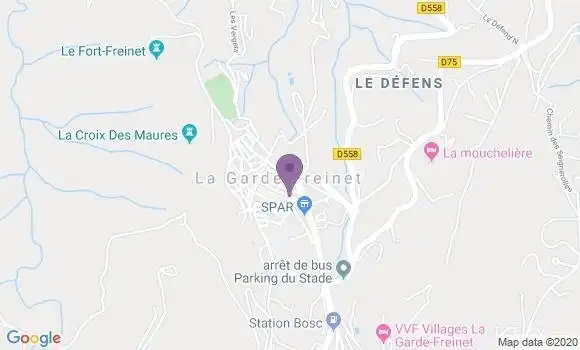 Localisation Banque Postale Agence de La Garde Freinet