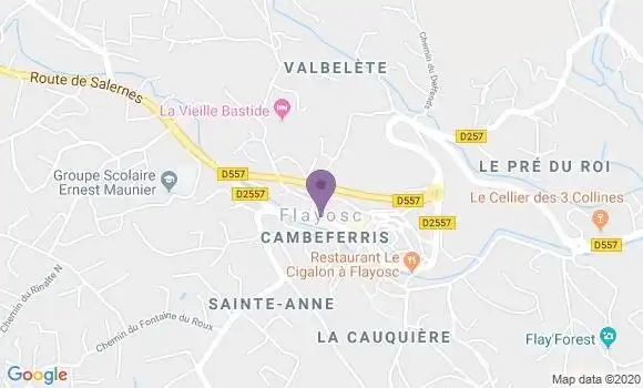 Localisation Banque Postale Agence de Flayosc
