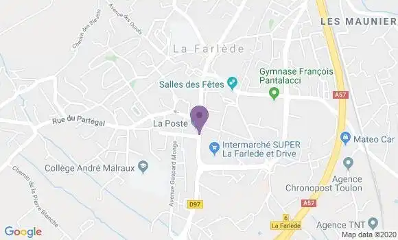 Localisation Banque Postale Agence de La Farlède