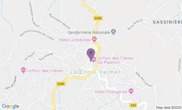 Localisation Banque Postale Agence de La Croix Valmer