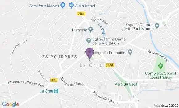 Localisation Banque Postale Agence de La Crau