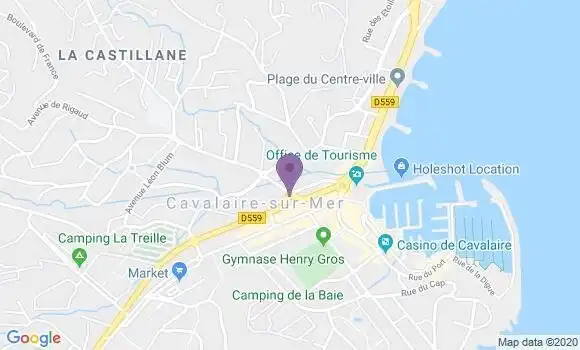 Localisation Banque Postale Agence de Cavalaire sur Mer