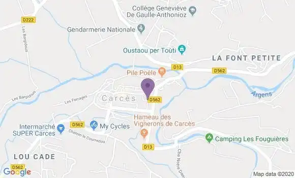 Localisation Banque Postale Agence de Carcès