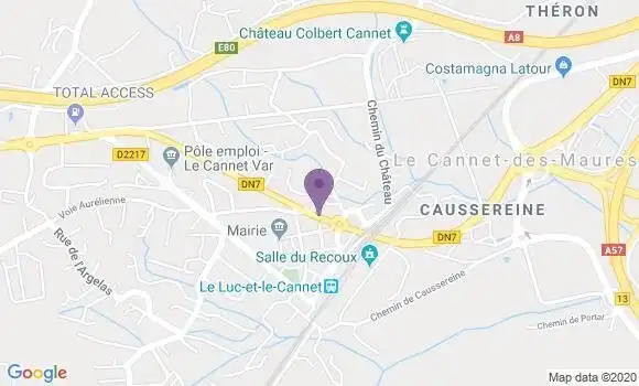 Localisation Banque Postale Agence de Le Cannet des Maures