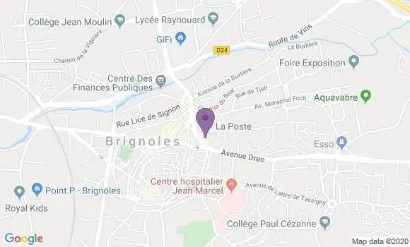 Localisation Banque Postale Agence de Brignoles