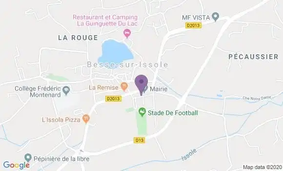 Localisation Banque Postale Agence de Besse sur Issole