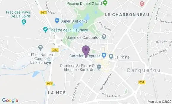 Localisation LCL Agence de Carquefou