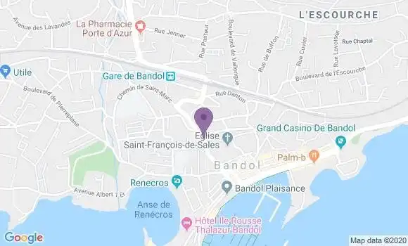 Localisation Banque Postale Agence de Bandol