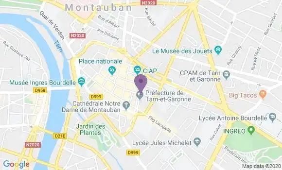 Localisation Banque Postale Agence de Montauban Midi Pyrénées