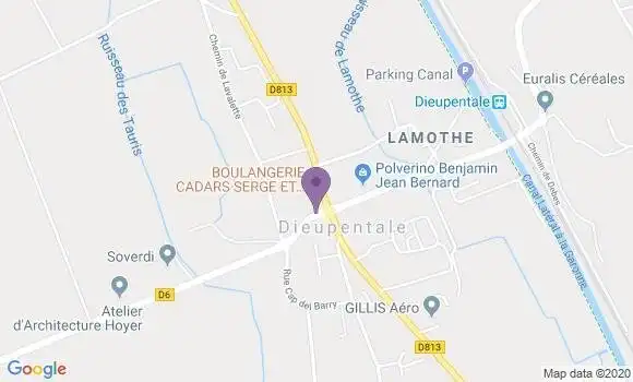 Localisation Banque Postale Agence de Grisolles