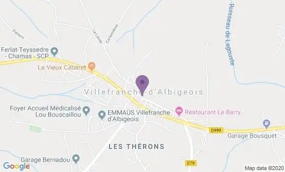 Localisation Banque Postale Agence de Villefranche d