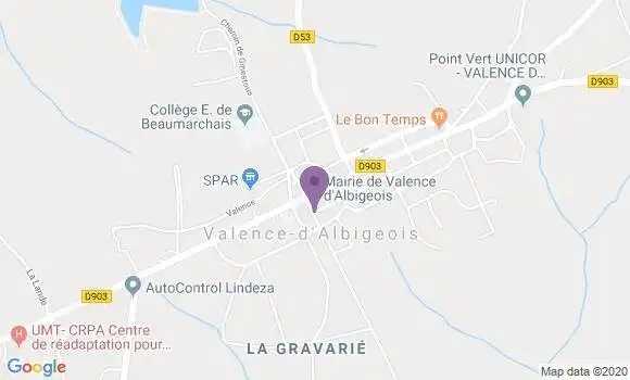 Localisation Banque Postale Agence de Valence d