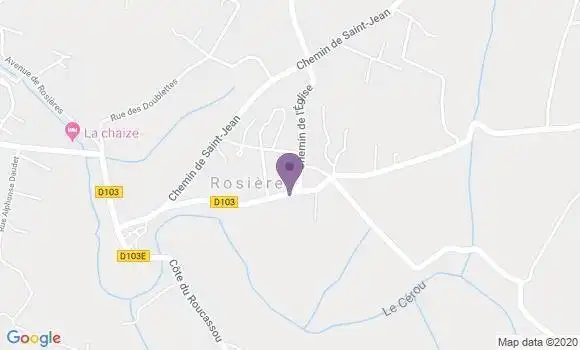 Localisation Banque Postale Agence de Valderiès