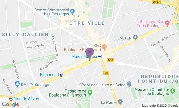 Localisation LCL Agence de Boulogne Billancourt Marcel Sembat
