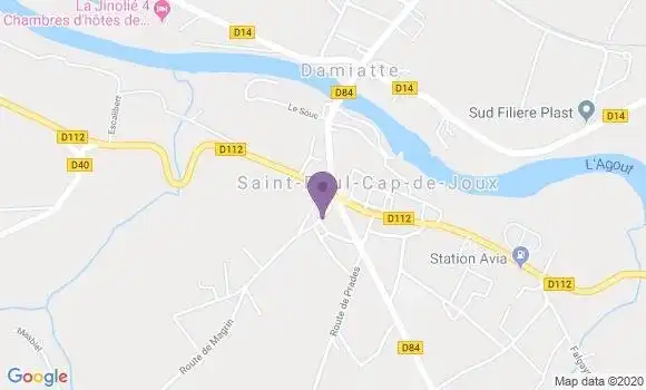 Localisation Banque Postale Agence de Saint Paul Cap de Joux