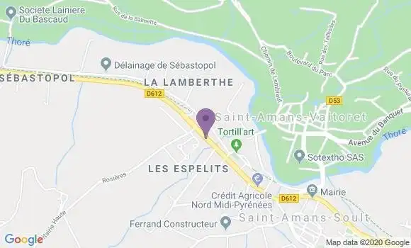 Localisation Banque Postale Agence de Saint Amans Soult