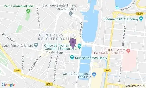 Localisation LCL Agence de Cherbourg