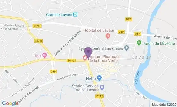 Localisation Banque Postale Agence de Lavaur