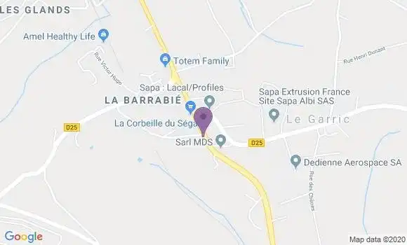 Localisation Banque Postale Agence de Le Garric