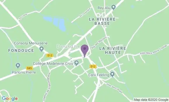 Localisation Banque Postale Agence de Dourgne