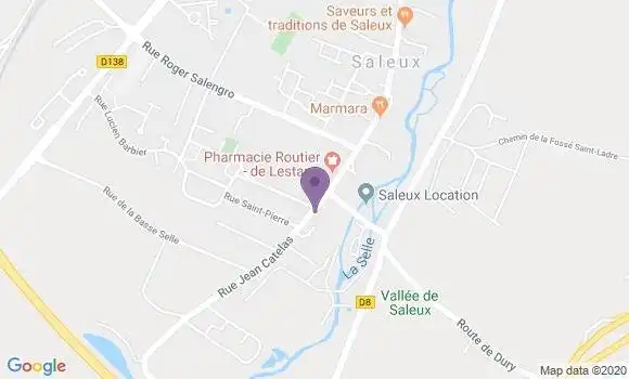 Localisation Banque Postale Agence de Saleux