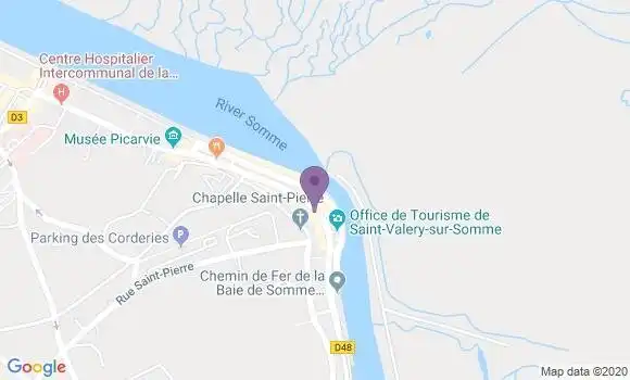 Localisation Banque Postale Agence de Saint Valery sur Somme