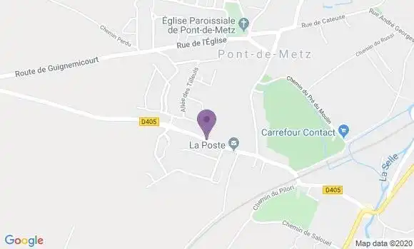 Localisation Banque Postale Agence de Pont de Metz