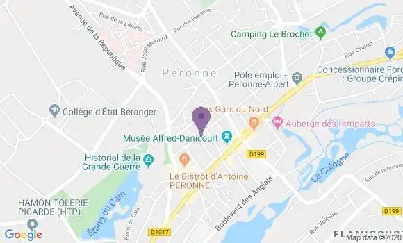 Localisation Banque Postale Agence de Péronne