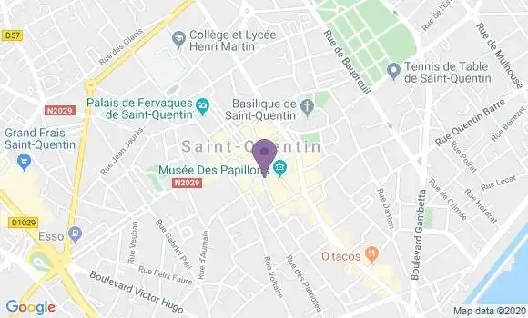 Localisation LCL Agence de Saint Quentin