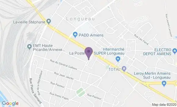 Localisation Banque Postale Agence de Longueau