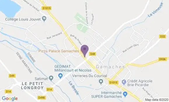 Localisation Banque Postale Agence de Gamaches