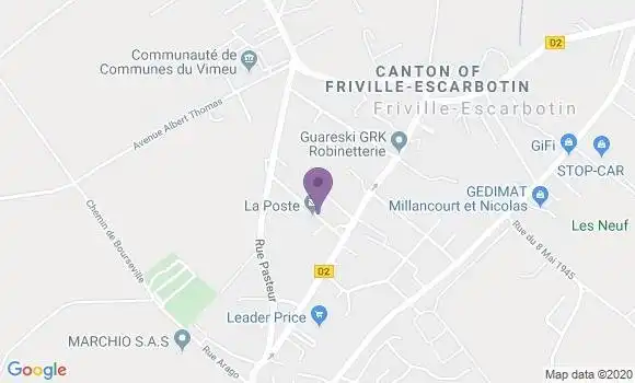 Localisation Banque Postale Agence de Friville Escarbotin