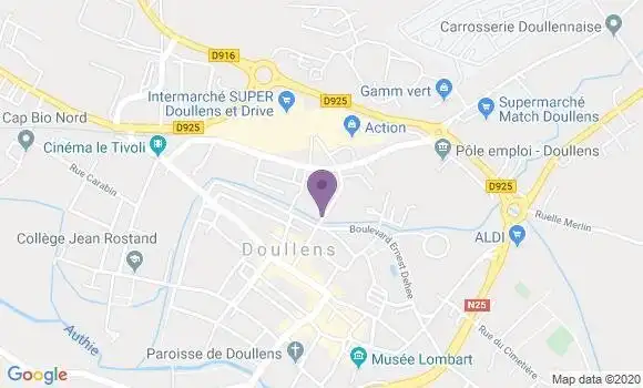 Localisation Banque Postale Agence de Doullens
