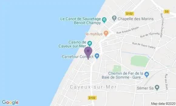 Localisation Banque Postale Agence de Cayeux sur Mer