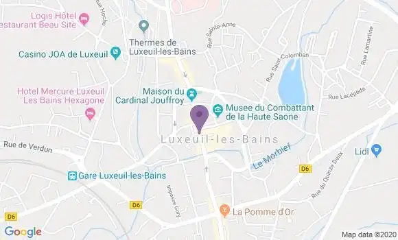 Localisation LCL Agence de Luxeuil les Bains