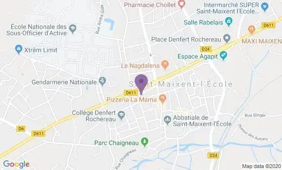 Localisation Banque Postale Agence de Saint Maixent l