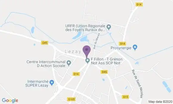 Localisation Banque Postale Agence de Lezay