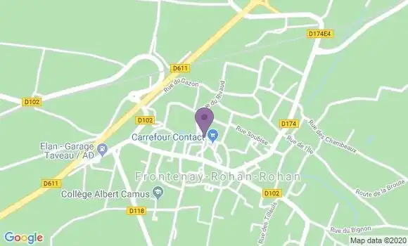 Localisation Banque Postale Agence de Frontenay Rohan Rohan