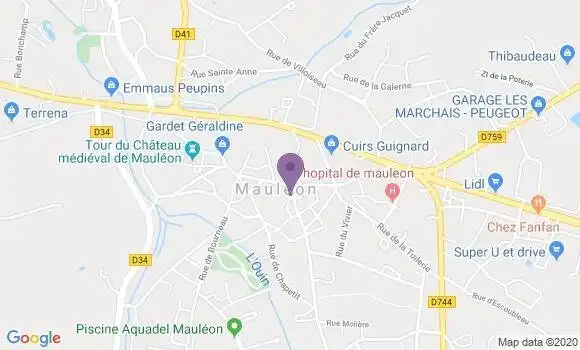 Localisation Banque Postale Agence de Mauléon
